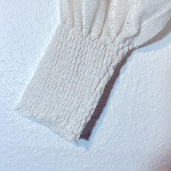 NWT ZARA KNIT CROP TOP BLOUSE | S | WHITE - Picture 7 of 9